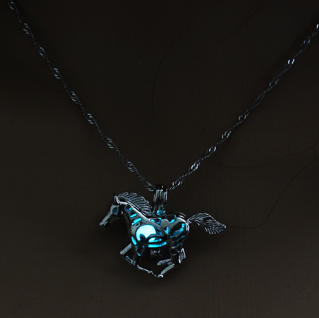 Glow in the Dark Horse Necklace
