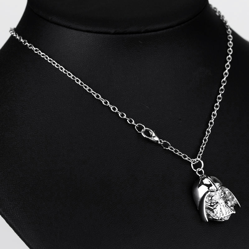Unisex 3D Darth Vader Silver and Dark Ion Necklace