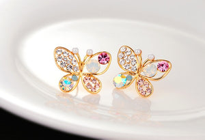 18k Rose Gold Plated Butterfly Earings