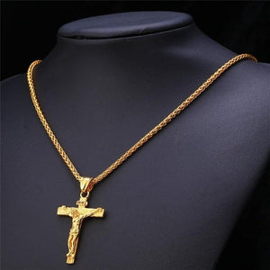 18 Karat Gold Kreuz Halskette