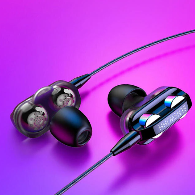 5x - XD800 Multi Driver Deep Bass Noise Isolating Professional Earbuds